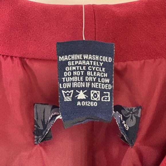 Susan Graver Stretch Moleskin Western Jacket Size L Red Floral Embroidered NWT - Picture 6 of 14